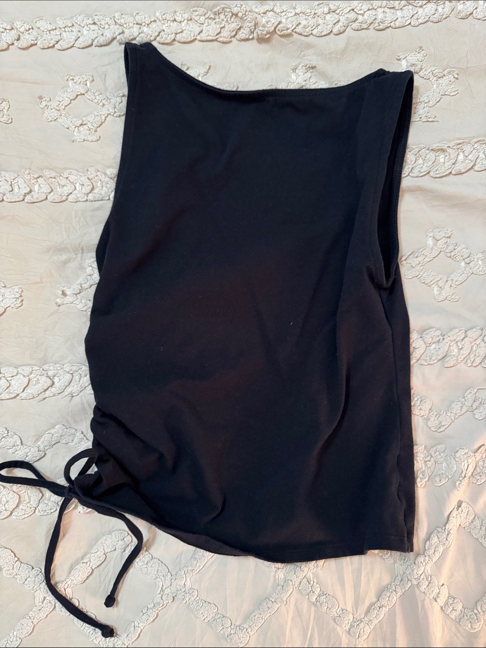 high neck black tank